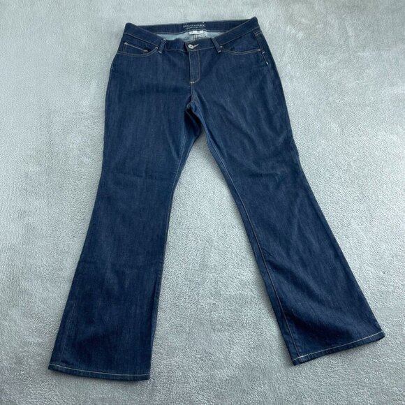 Banana Republic Urban Boot Cut Jeans Size 16 Dark Wash Denim Stretch Fabric 0773 - Picture 1 of 10